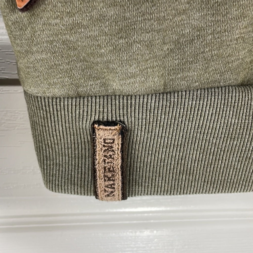 Olive Green Cozy Funnel Neck Women’s Sweater - Picture 7 of 12